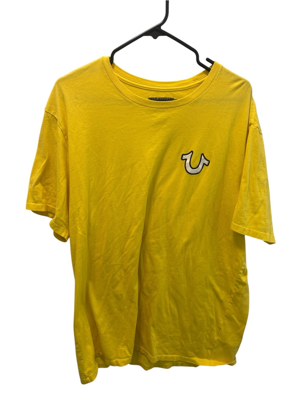 True Religion Yellow Horseshoe Logo Tee